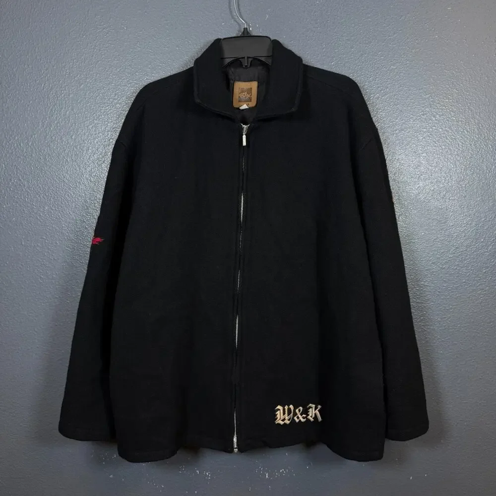 RLX RELAX L men’s 1998 vintage black wool jacket Portland Amsterdam New York